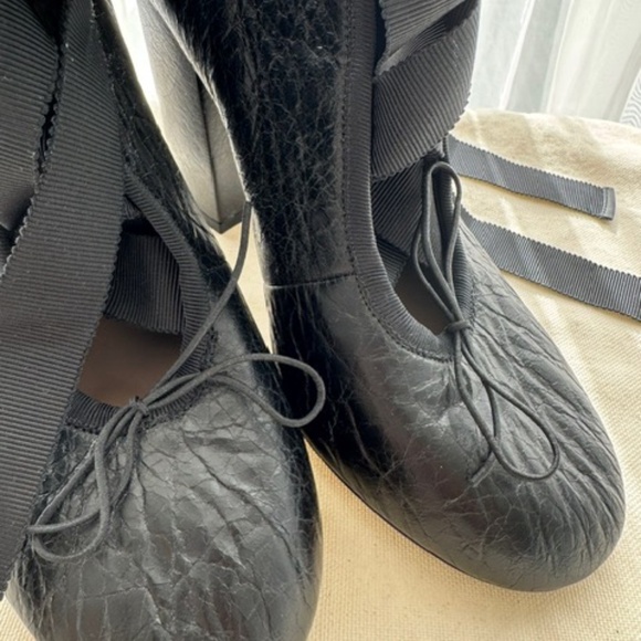 VALENTINO Boots 'NEW' - Ballerina Black Lace-Up - EU 37 - Picture 14 of 15